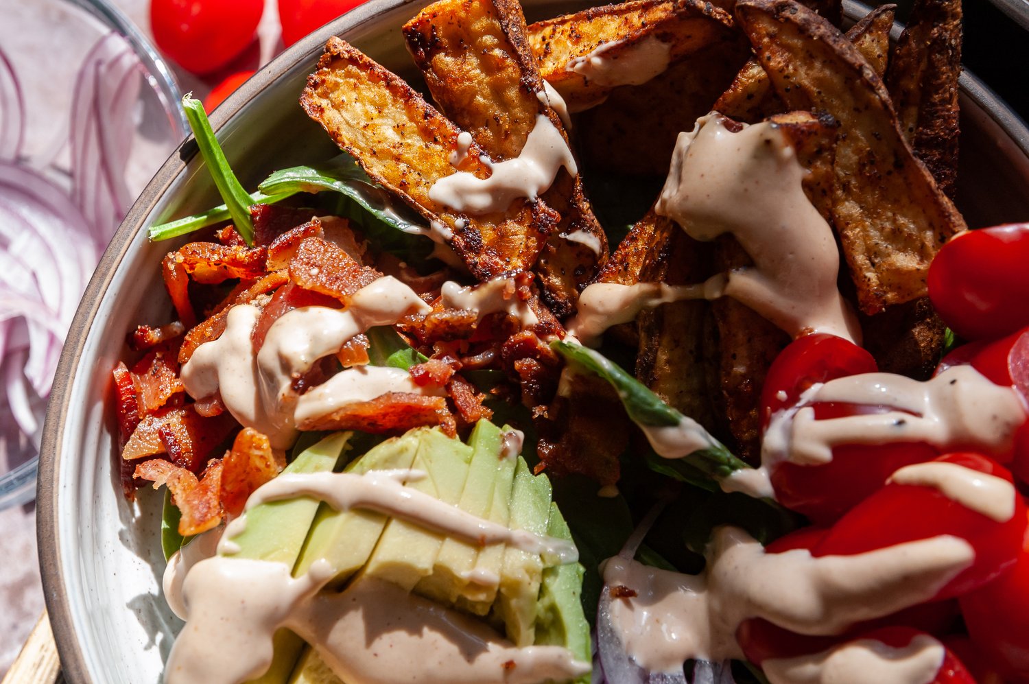 BLT Bowls with Homemade Steak Fries