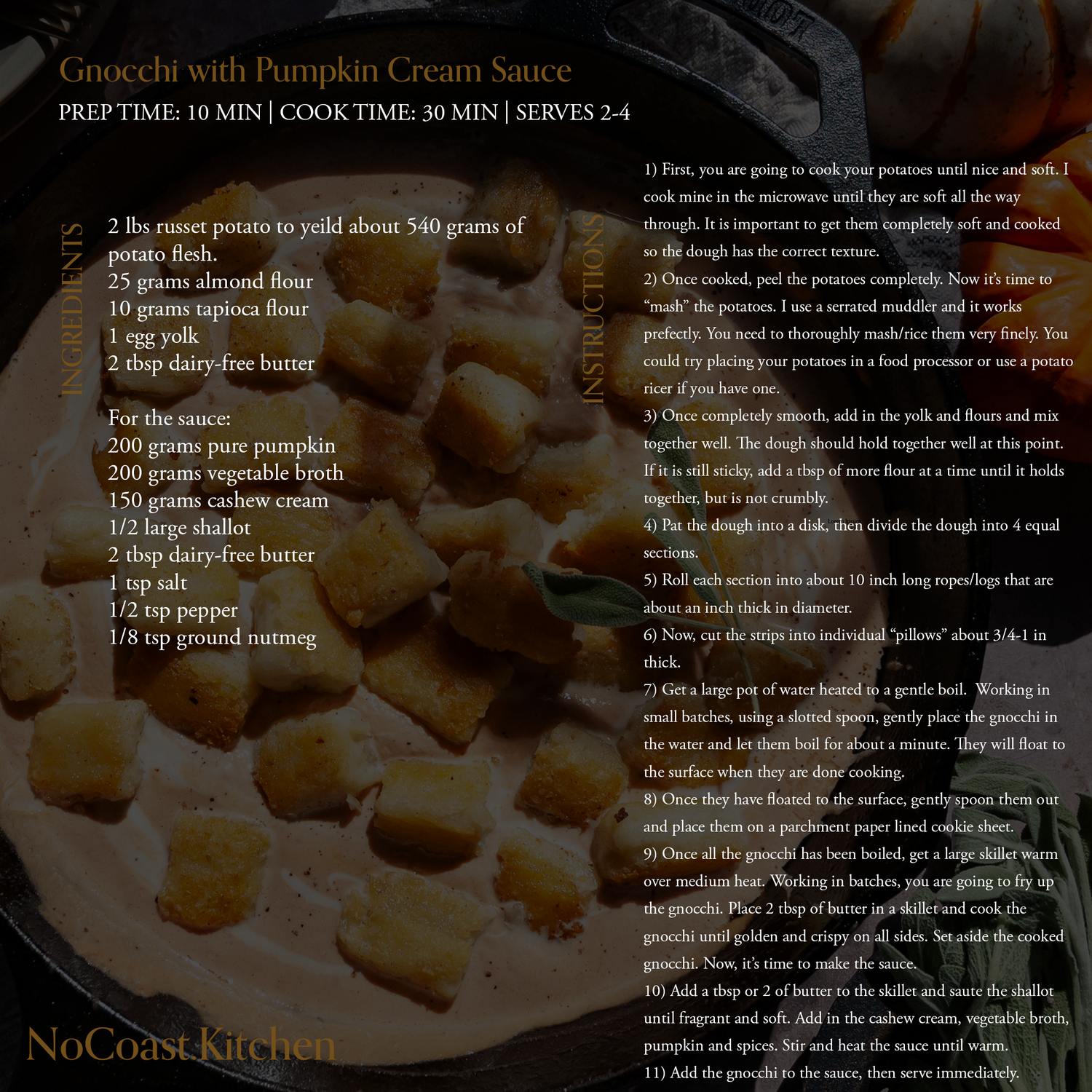 Gnocchi with Pumpkin Sauce Recipe