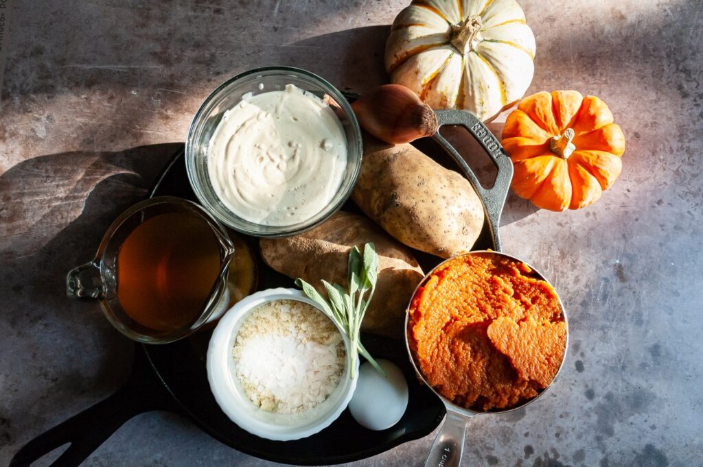 Ingredients for Gnocchi with Pumpkin Sauce