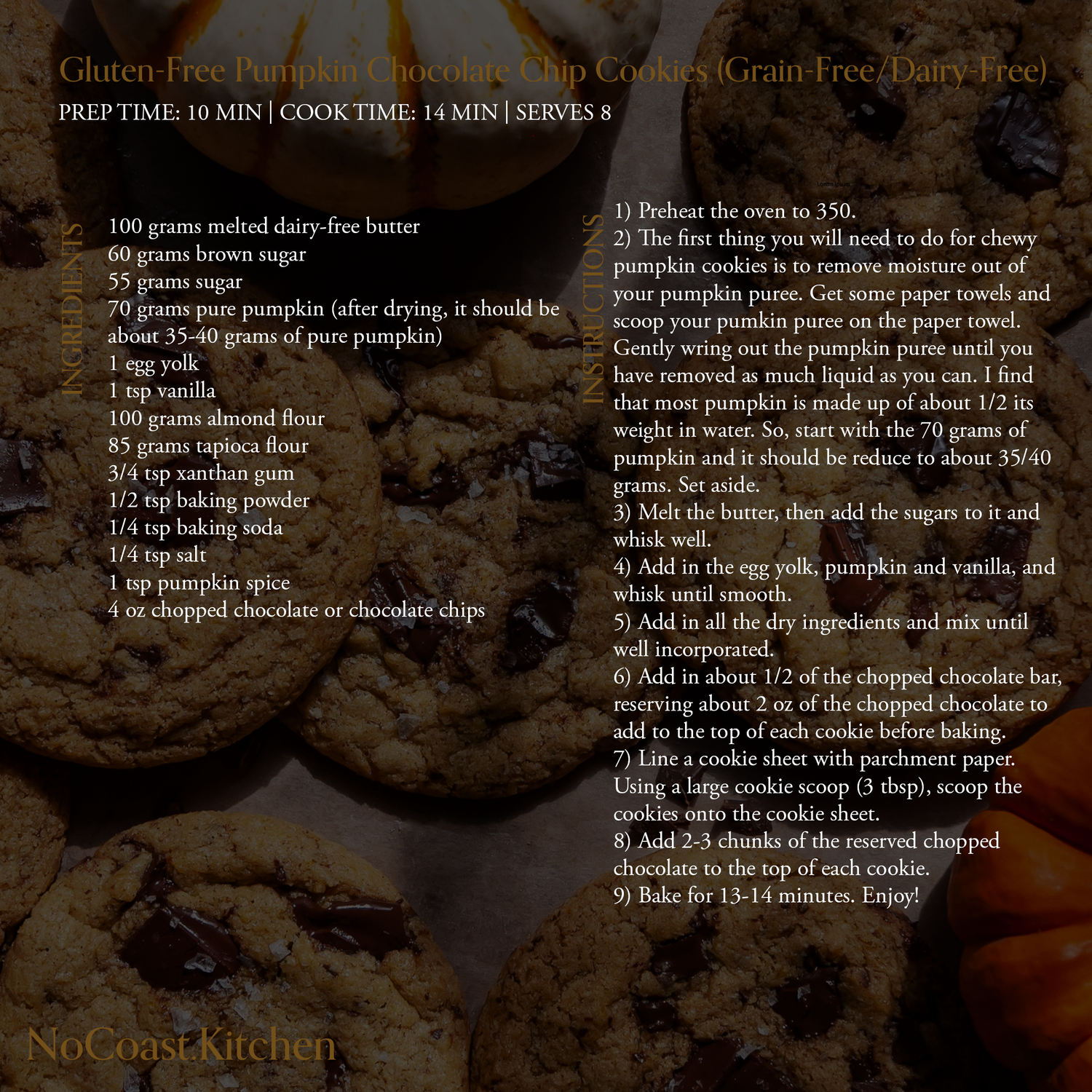 Gluten-Free Pumpkin Chocolate Chip Cookies Recipe