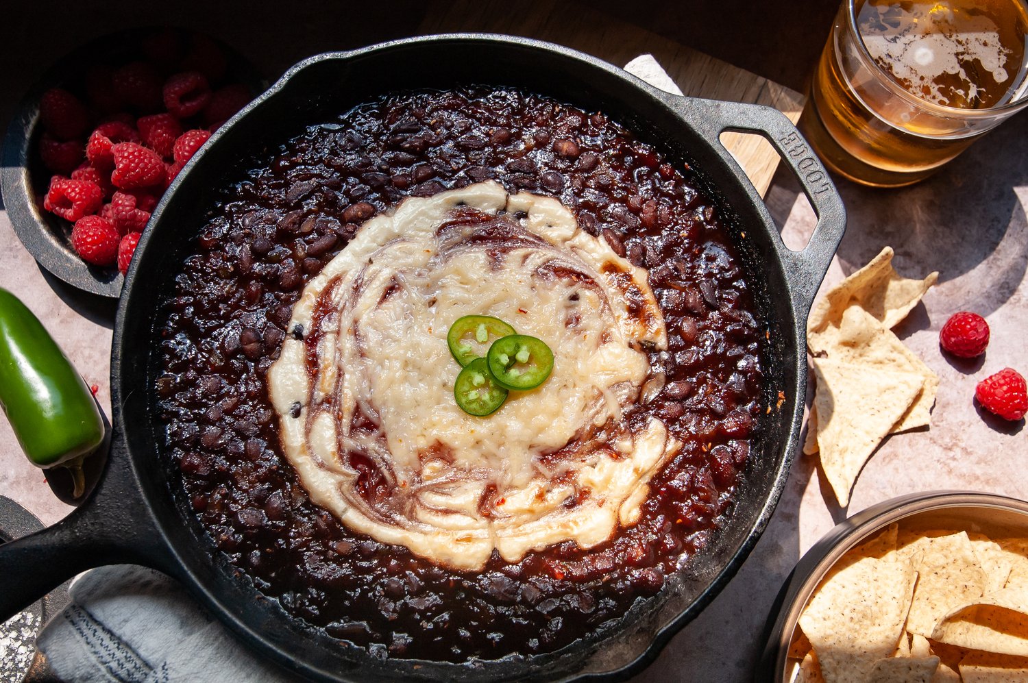 Raspberry Black Bean Dip