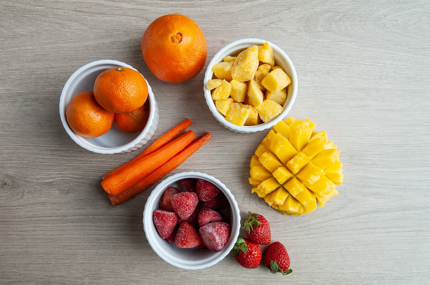 Ingredients for Tropical Sunrise Smoothie