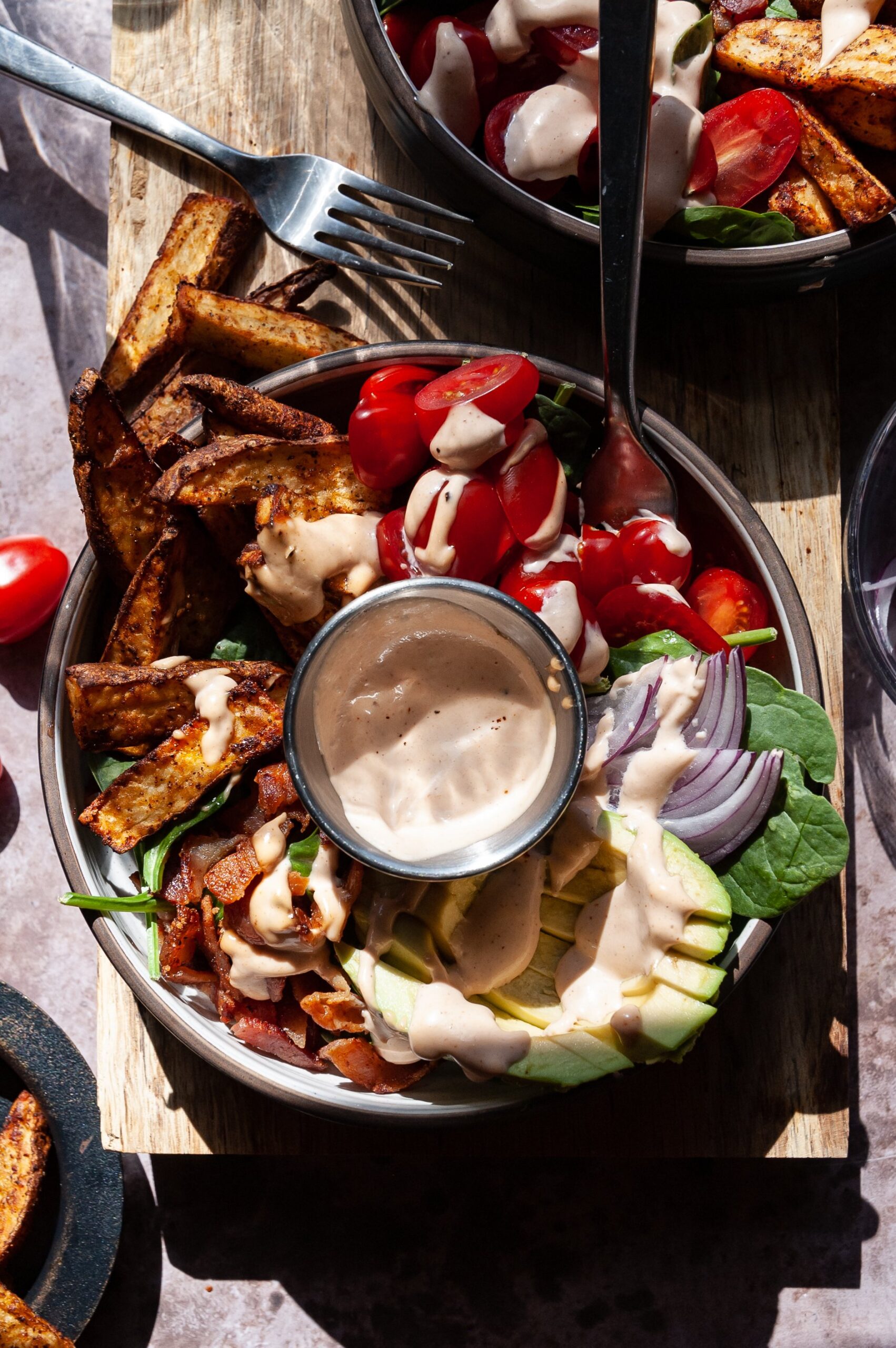 BLT Bowls with Homemade Steak Fries