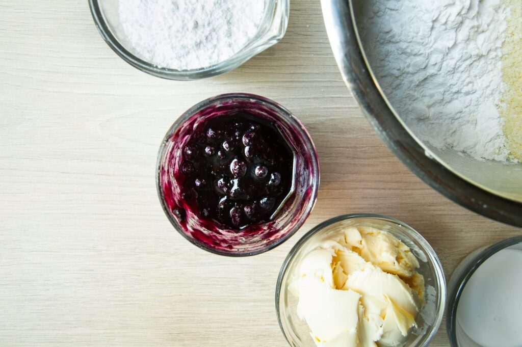 Ingredients for Homemade Giant Blueberry Pop Tart