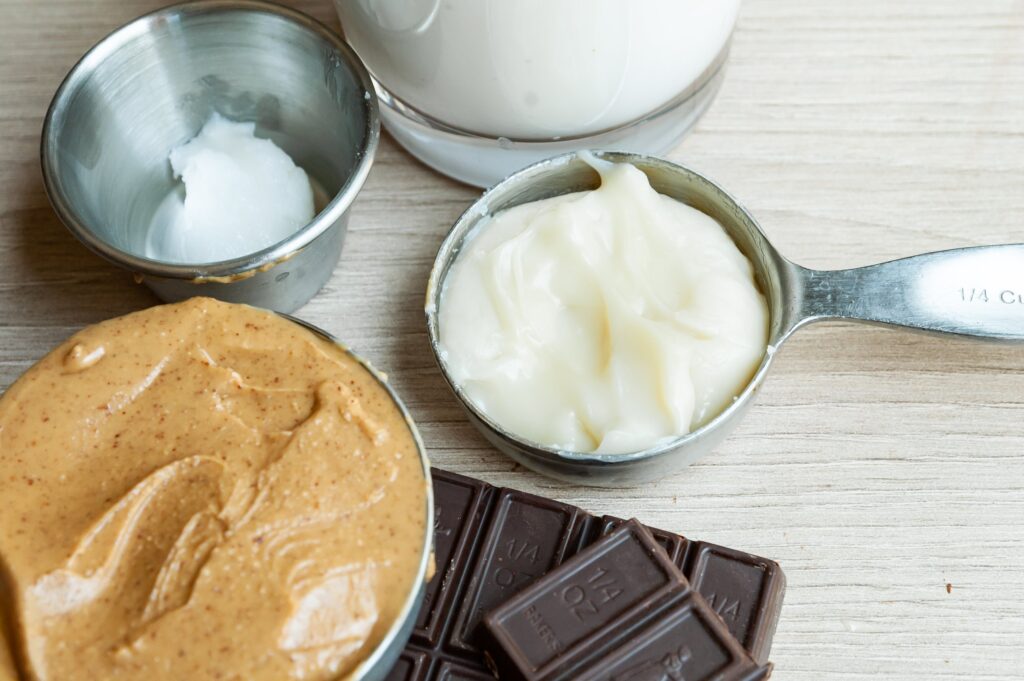 Ingredients for Peanut Butter Ice Cream Bars