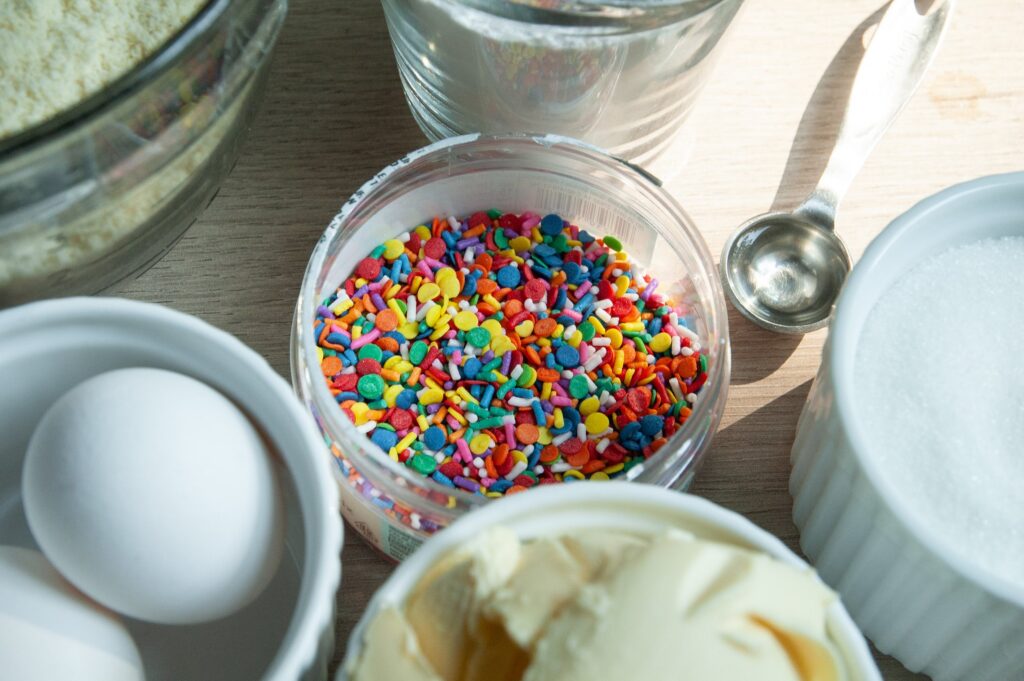 Ingredients for Birthday Cake Cookies