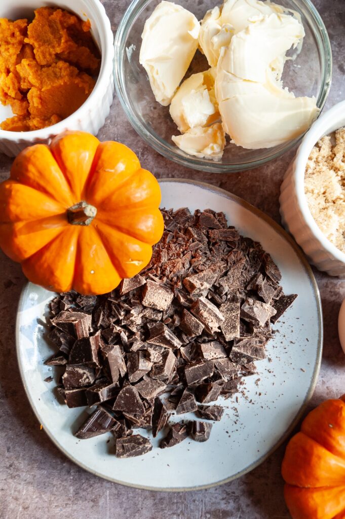 Ingredients for Gluten-Free Pumpkin Chocolate Chip Cookies