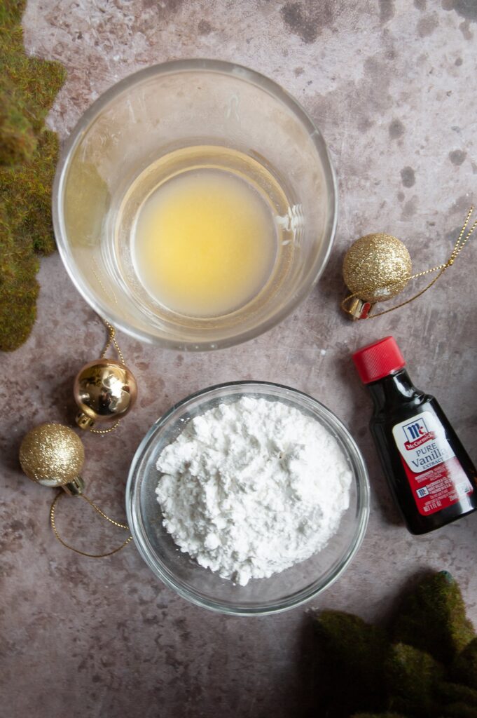 Ingredients for Gluten Free Thumbprint Cookies