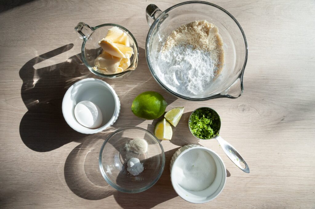 Ingredients for Lime Sugar Cookies