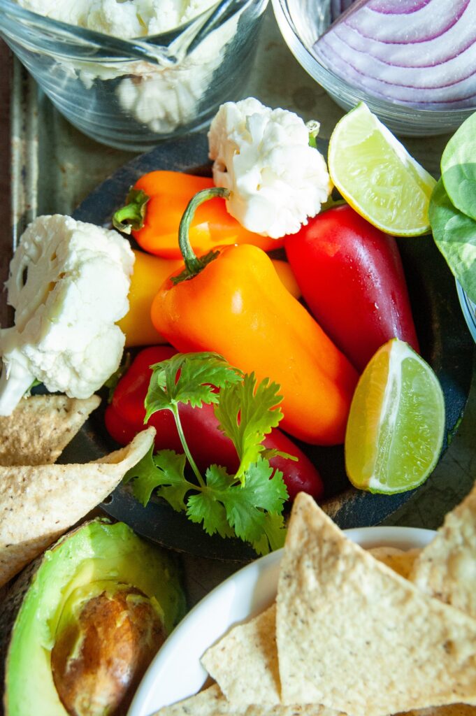 Ingredients for Veggie Nachos