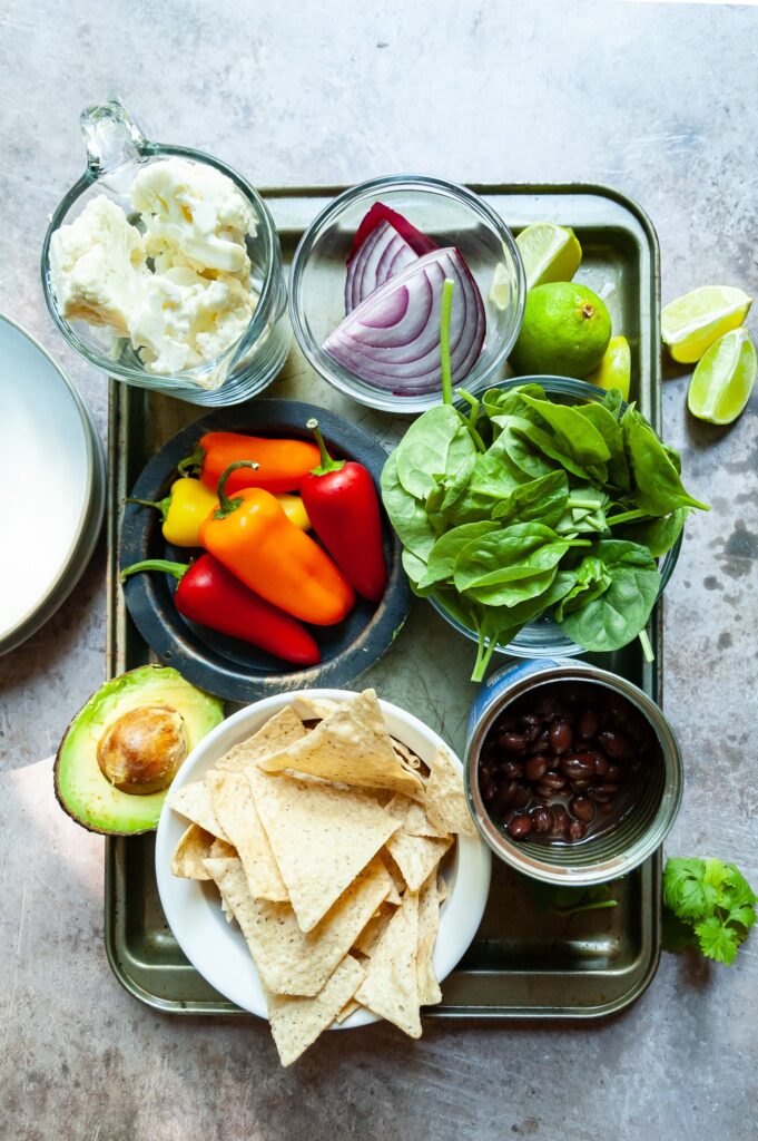 Ingredients for Veggie Nachos