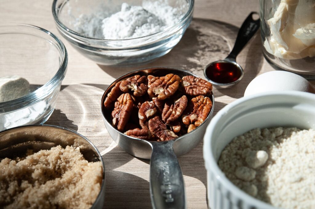 Ingredients for Maple Pecan Blondies