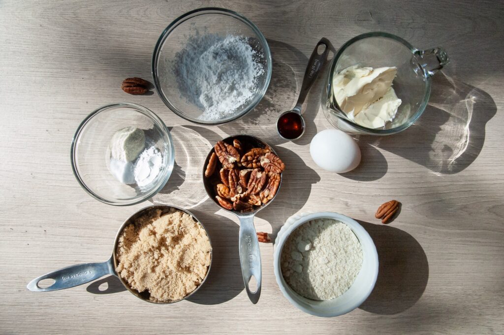 Ingredients for Maple Pecan Blondies