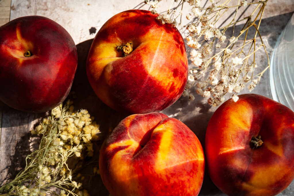 Ingredients for Air Fryer Peach Crisp