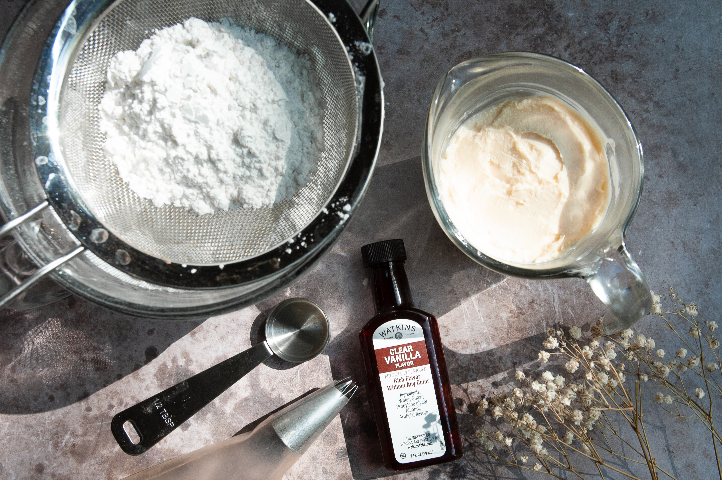 Ingredients for Dairy Free Buttercream Frosting