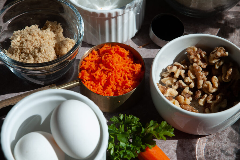 Ingredients for Gluten Free Carrot Cake Cookies 