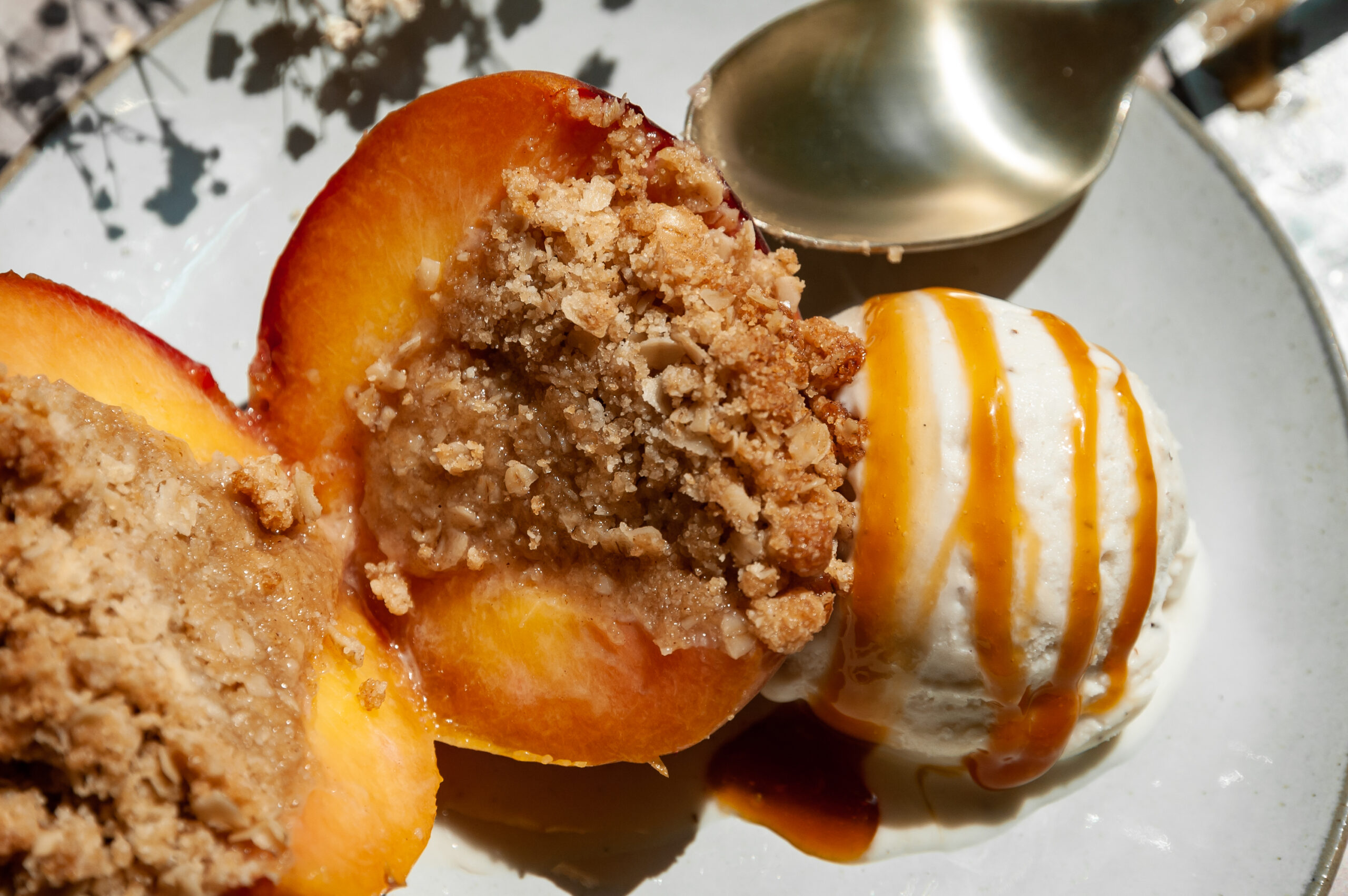 Air Fryer Peach Crisp