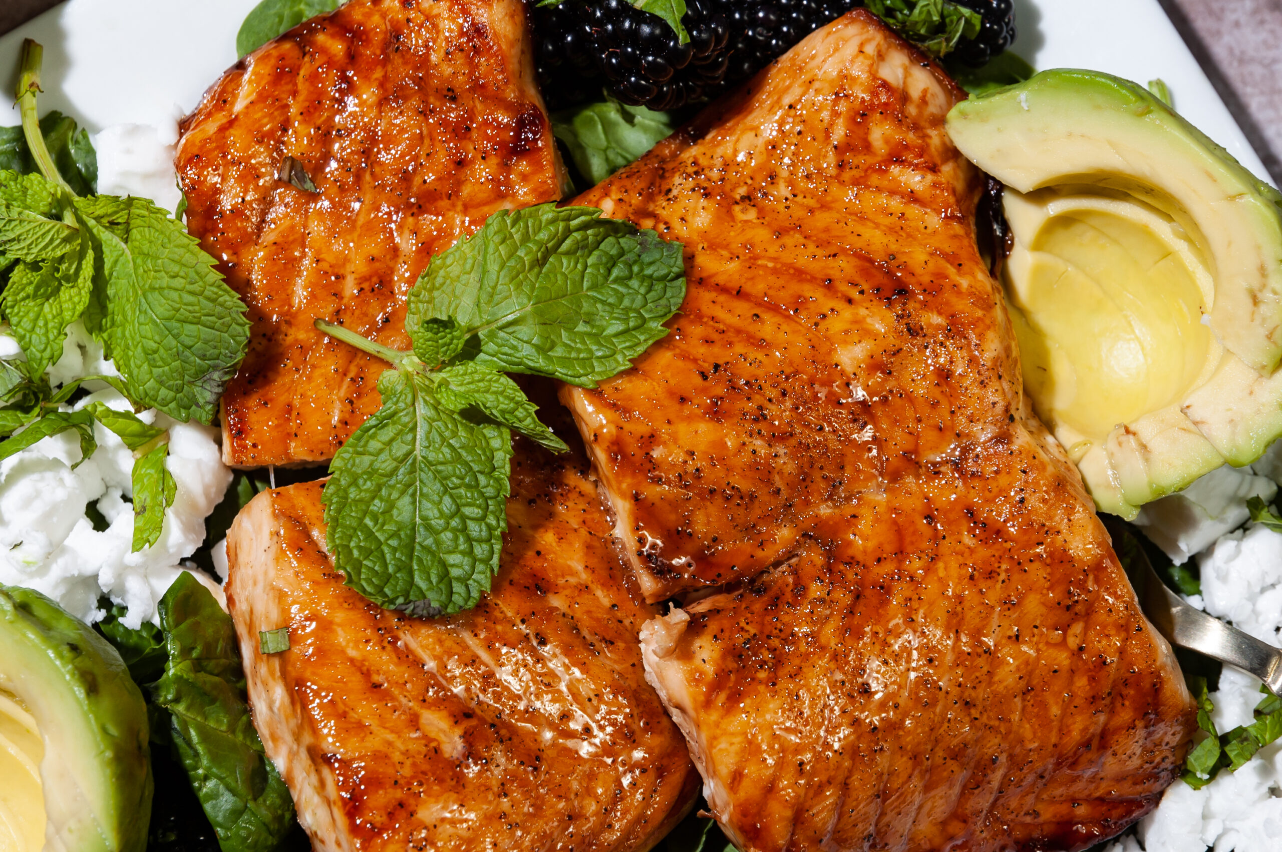 Blackberry Salmon Salad