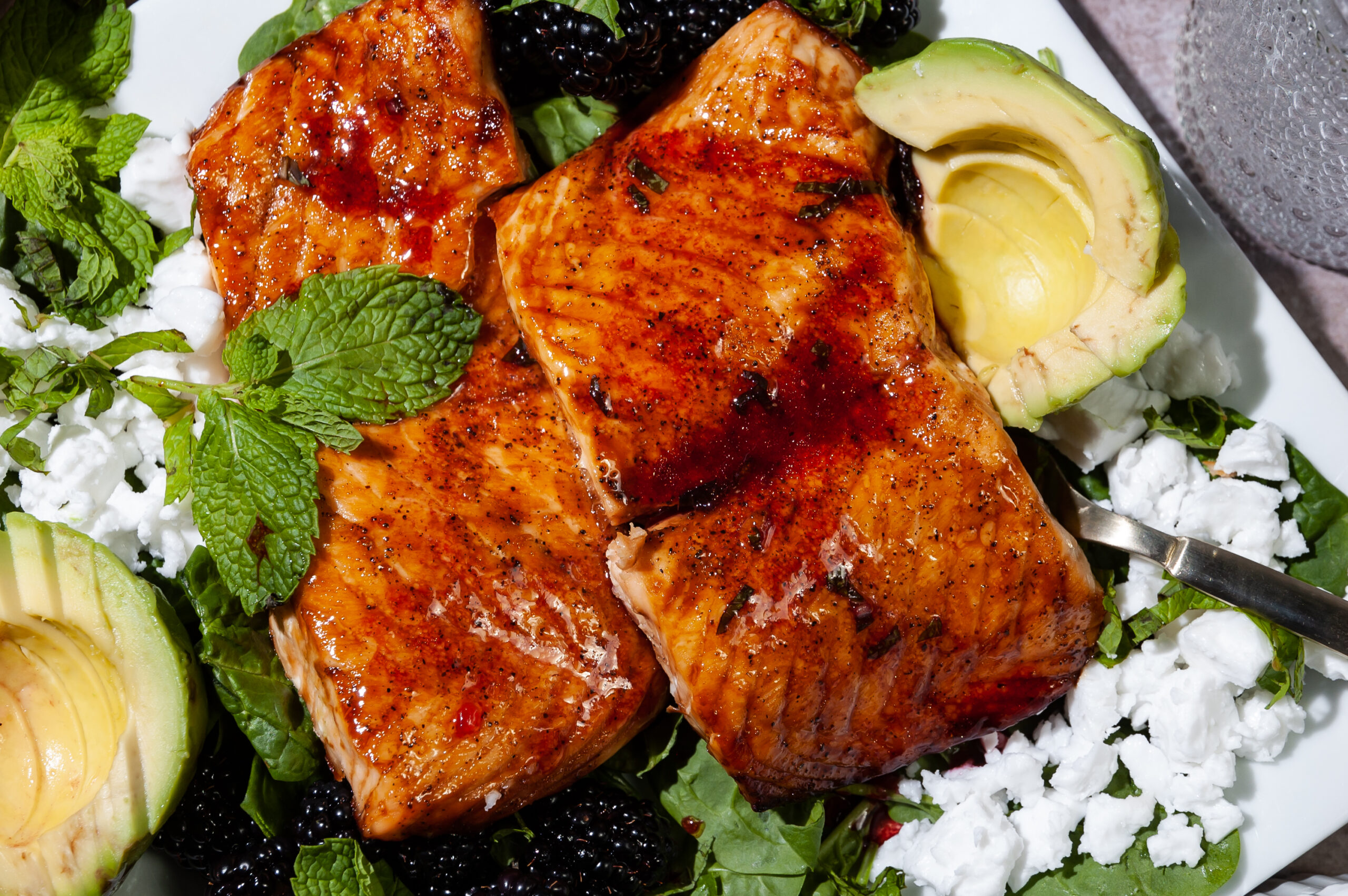 Blackberry Salmon Salad