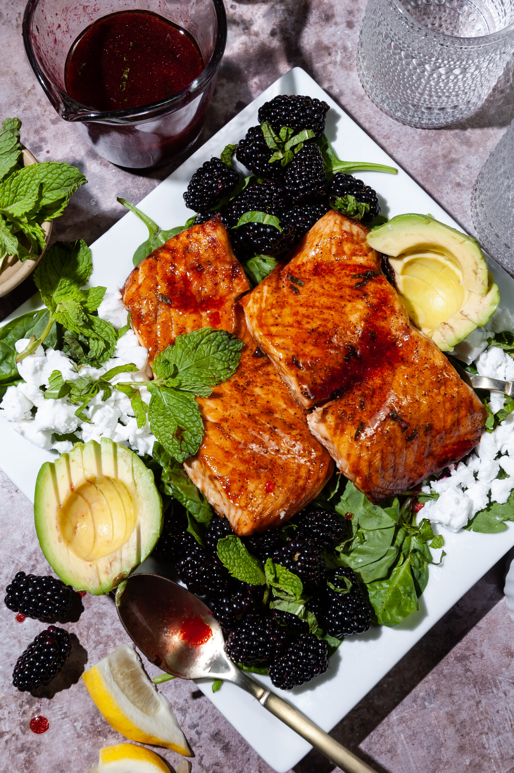 Blackberry Salmon Salad