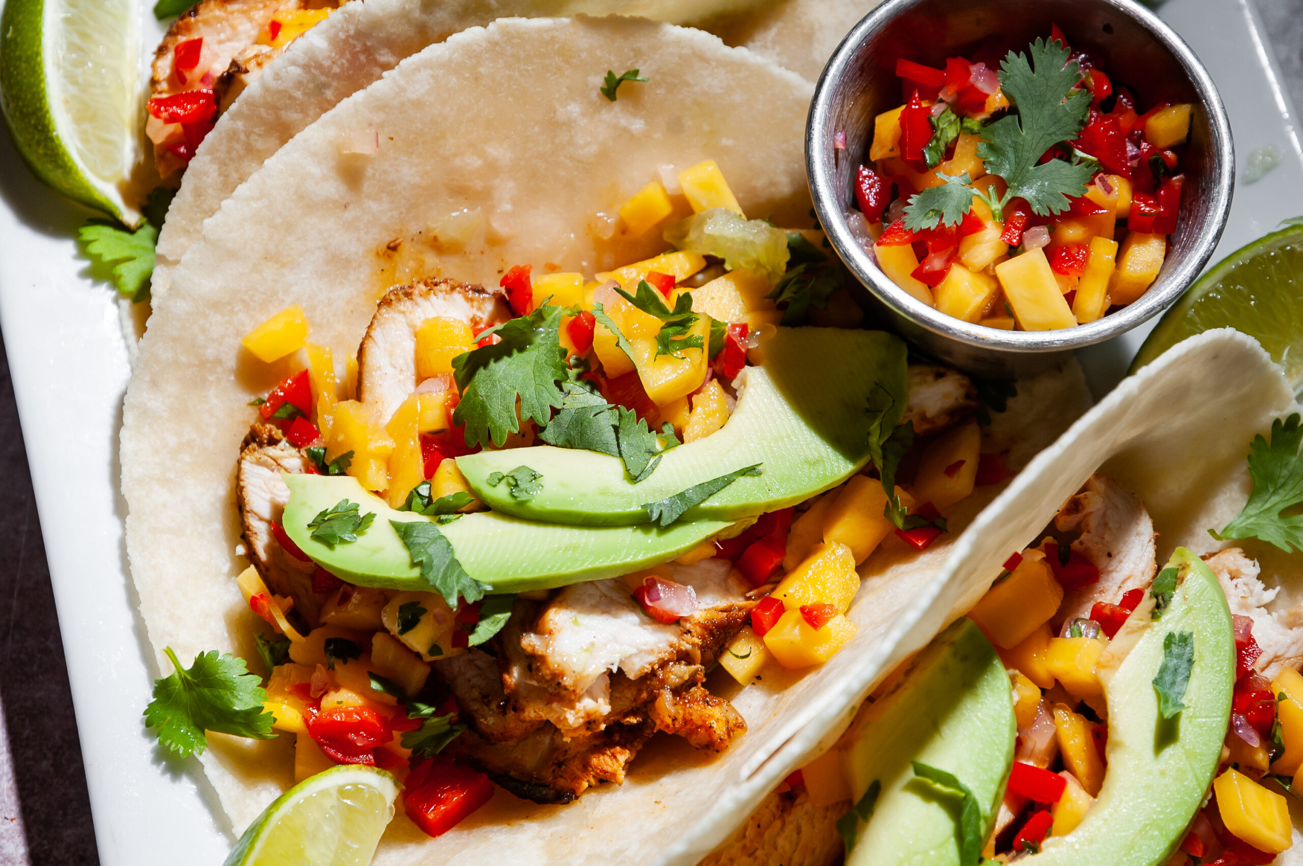 Chicken Tacos with Mango Salsa 