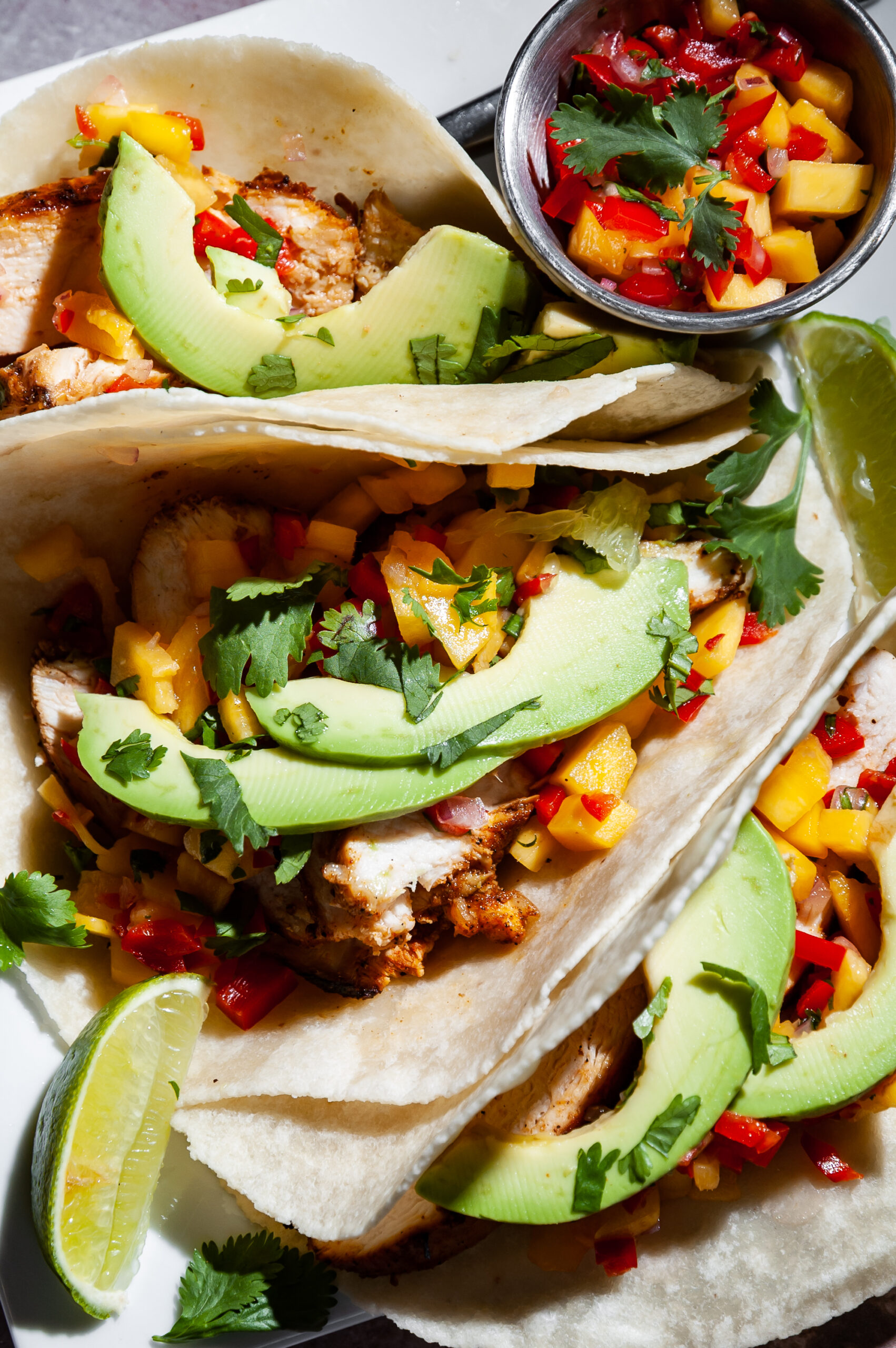 Chicken Tacos with Mango Salsa