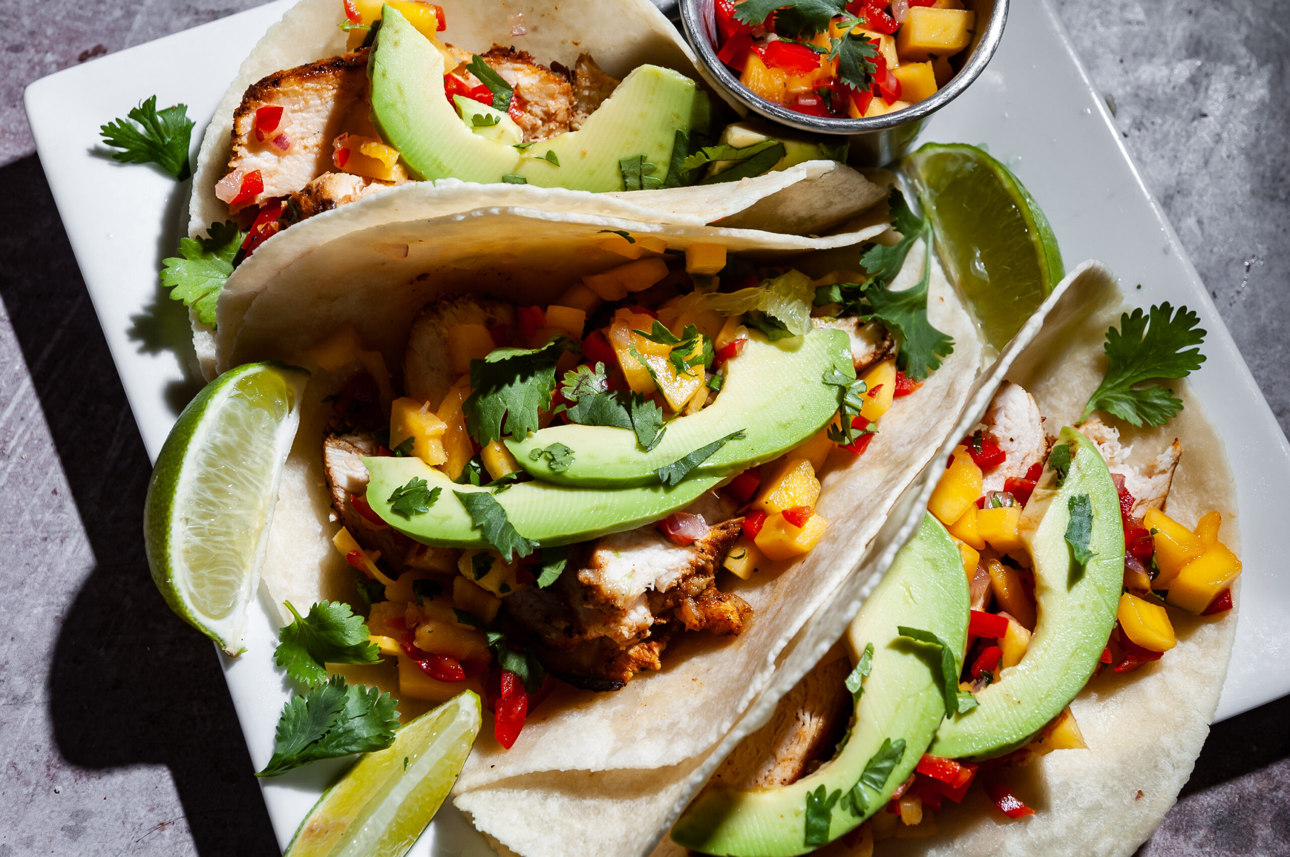 Chicken Tacos with Mango Salsa