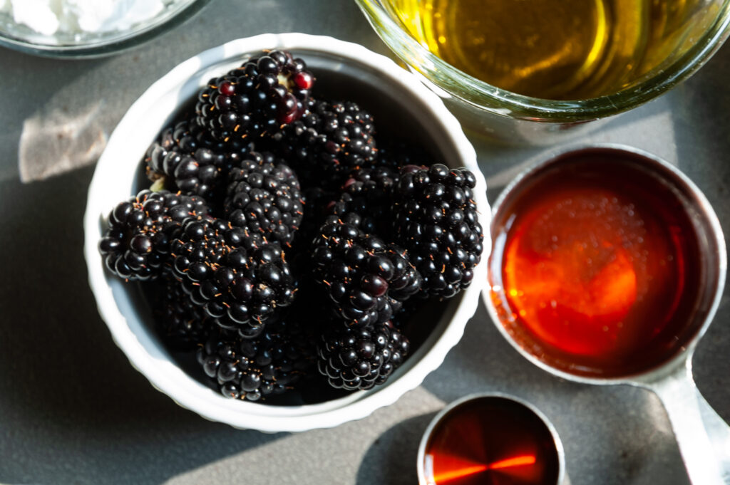 Ingredients for Blackberry Salmon Salad