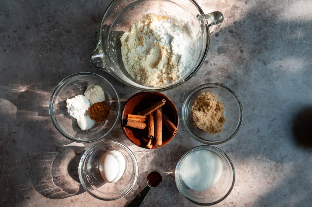 Ingredients for Cinnamon Roll Cookies