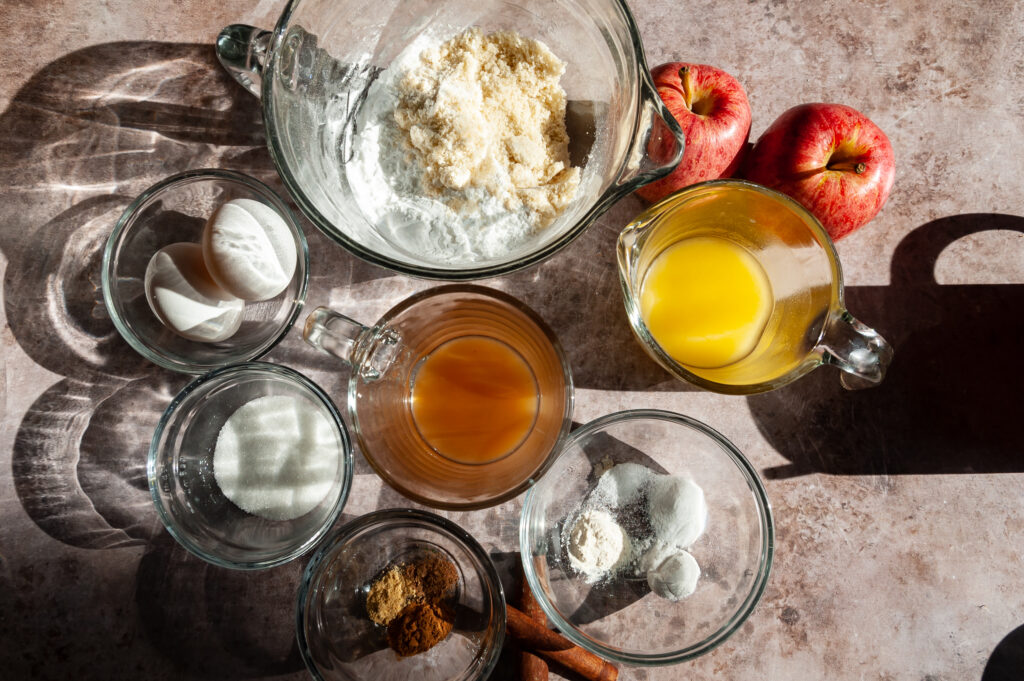 Ingredients for Gluten Free Apple Cider Donuts