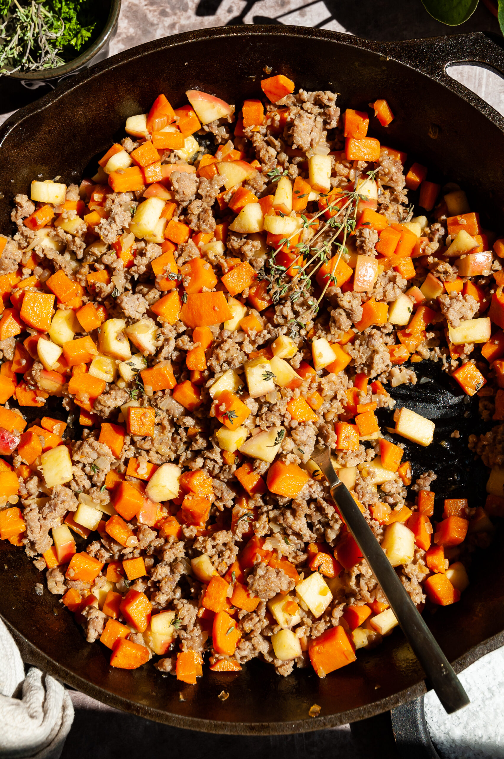 Sweet Potato Apple Hash