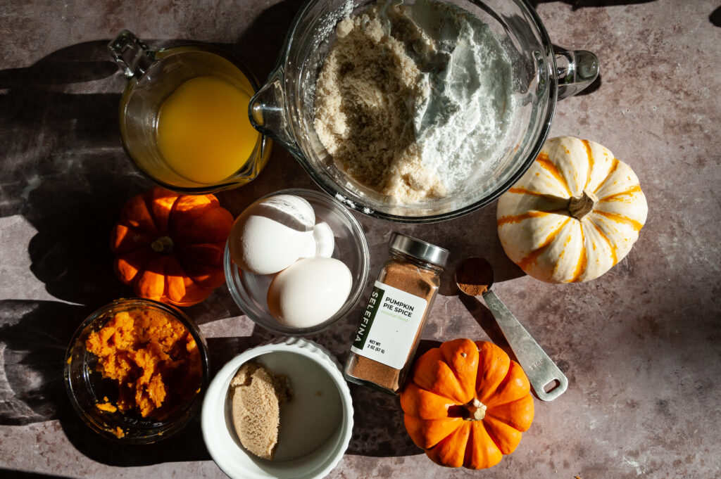 Ingredients for Gluten Free Pumpkin Cake