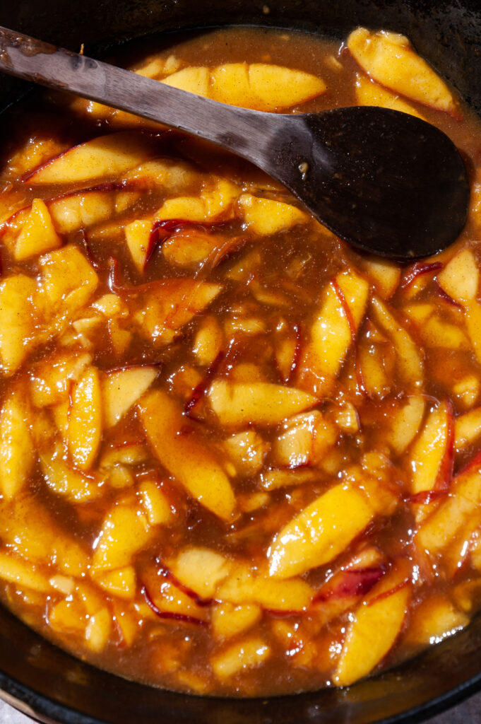 How to make a peach dutch pancake