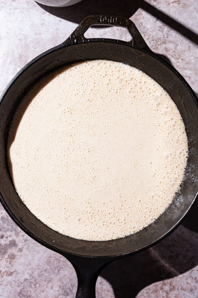 How to make a peach dutch pancake