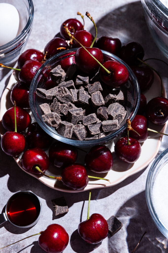 Ingredients for Cherry Chocolate Chunk Cookies