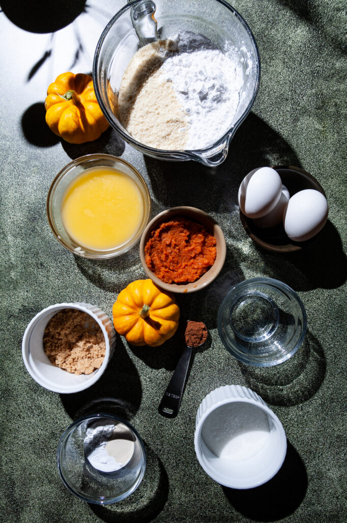 Ingredients for Gluten-Free Pumpkin Coffee Cake 